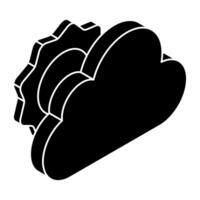 A unique design icon of partly cloudy day vector