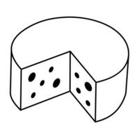 An icon design of cheese block vector