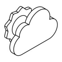 A unique design icon of partly cloudy day vector