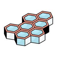 An icon design of chemical structure, compound vectors