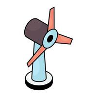 Windmill icon, editable vectors