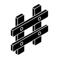 An icon design of fence vector