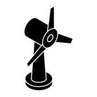 Windmill icon, editable vectors