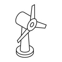 Windmill icon, editable vectors