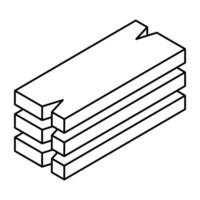 A unique design icon of wood planks vector