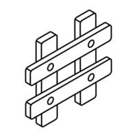 An icon design of fence vector