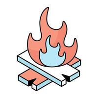 Perfect design icon of fireplace vector