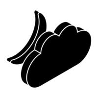 An icon design of cloudy night vector