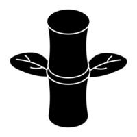 An icon design of bamboo stick vector