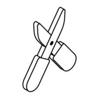 Trendy vectors design of scissors