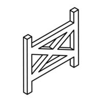 An icon design of fence vector