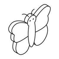 An icon design of butterfly vector