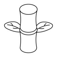 An icon design of bamboo stick vector
