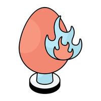 Editable design icon of forest fire vector