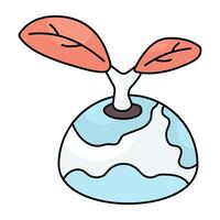 A unique design icon of global ecology vector