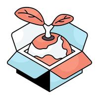 A unique design icon of global ecology vector