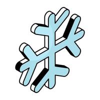 Modern design icon of snowflake vector