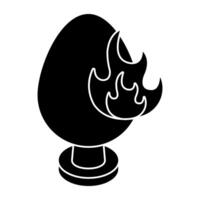 Editable design icon of forest fire vector