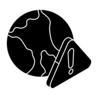 A flat design icon of global error vector