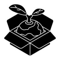 A unique design icon of global ecology vector