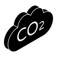 Modern design icon of co2 emission vector