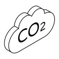 Modern design icon of co2 emission vector