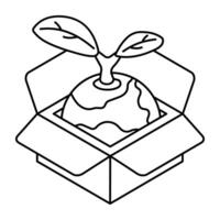 A unique design icon of global ecology vector