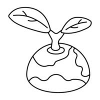 A unique design icon of global ecology vector