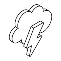 Thunderstorm icon in perfect design vector