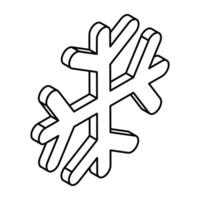 Modern design icon of snowflake vector