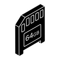 A beautiful design icon of memory card vector