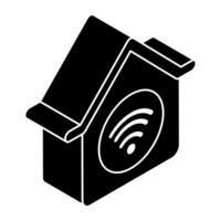A colored design icon of smarthome vector