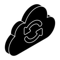 An icon design of cloud update vector