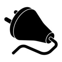 A flat design icon of plug vector