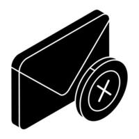 Premium design icon of wrong mail vector