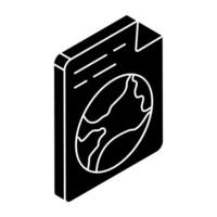 Creative design icon of global file vector