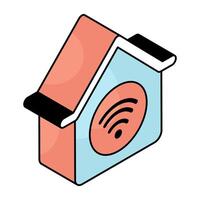A colored design icon of smarthome vector