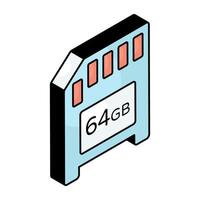 A beautiful design icon of memory card vector
