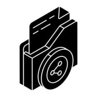 Modern design icon of share folder vector