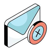 Premium design icon of wrong mail vector