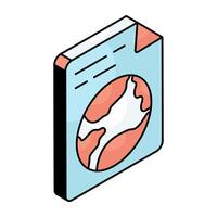 Creative design icon of global file vector