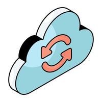 An icon design of cloud update vector