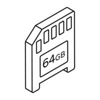 A beautiful design icon of memory card vector