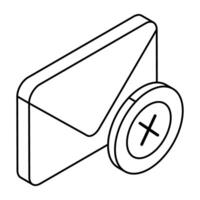 Premium design icon of wrong mail vector