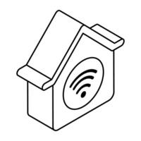 A colored design icon of smarthome vector