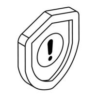 Premium design icon of security Warning vector