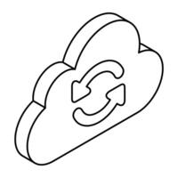 An icon design of cloud update vector