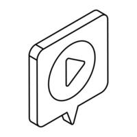 Editable design icon of videos chat vector