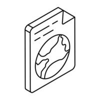 Creative design icon of global file vector
