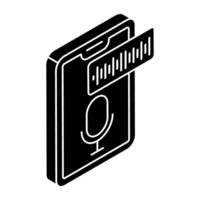 Modern design icon of mobile microphone vector